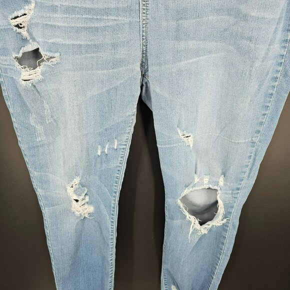 Judy Blue Skinny Denim Jeans 2XL Distressed Ankle Cropped Cotton Stretch Medium - Picture 5 of 13